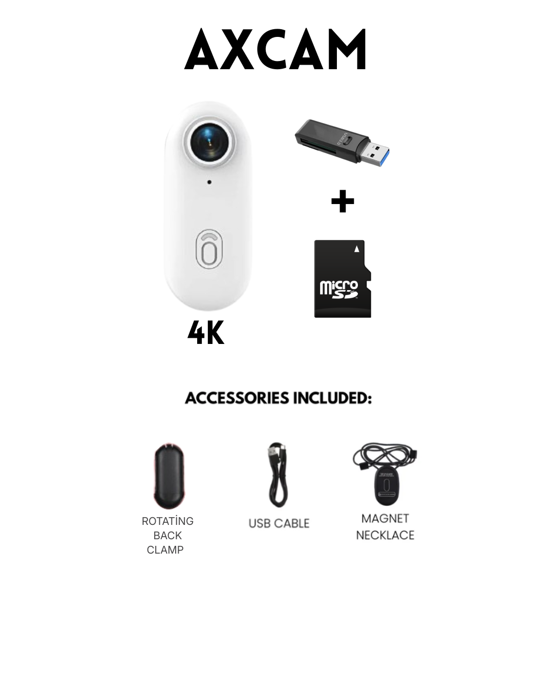 AxCam – 4K/1080p Smallest Magnetic POV Action Camera