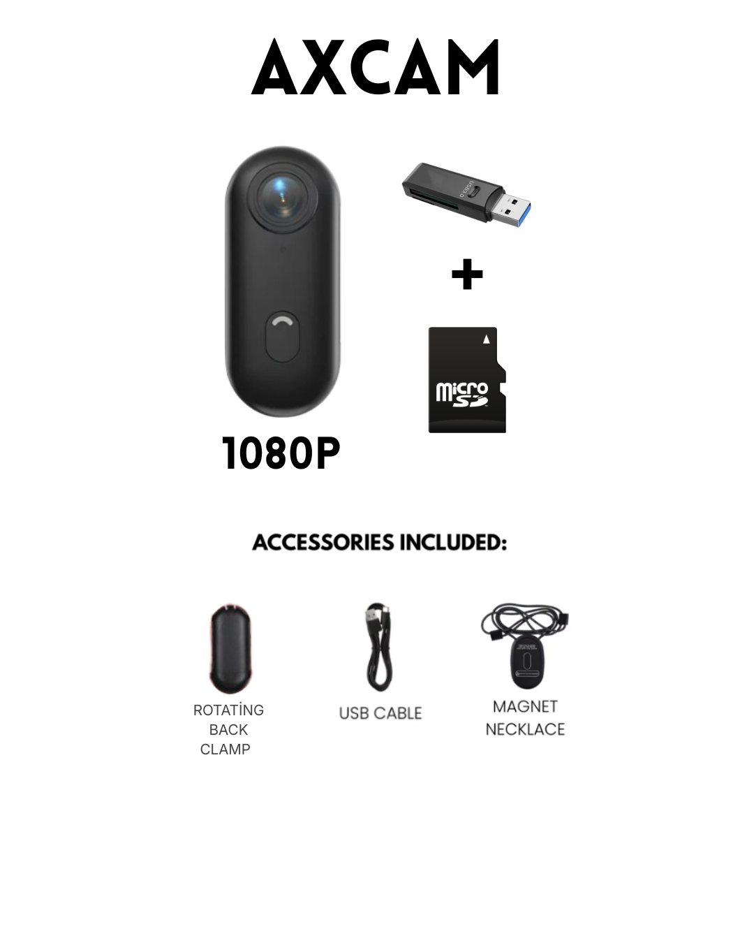 AxCam – 4K/1080p Smallest Magnetic POV Action Camera