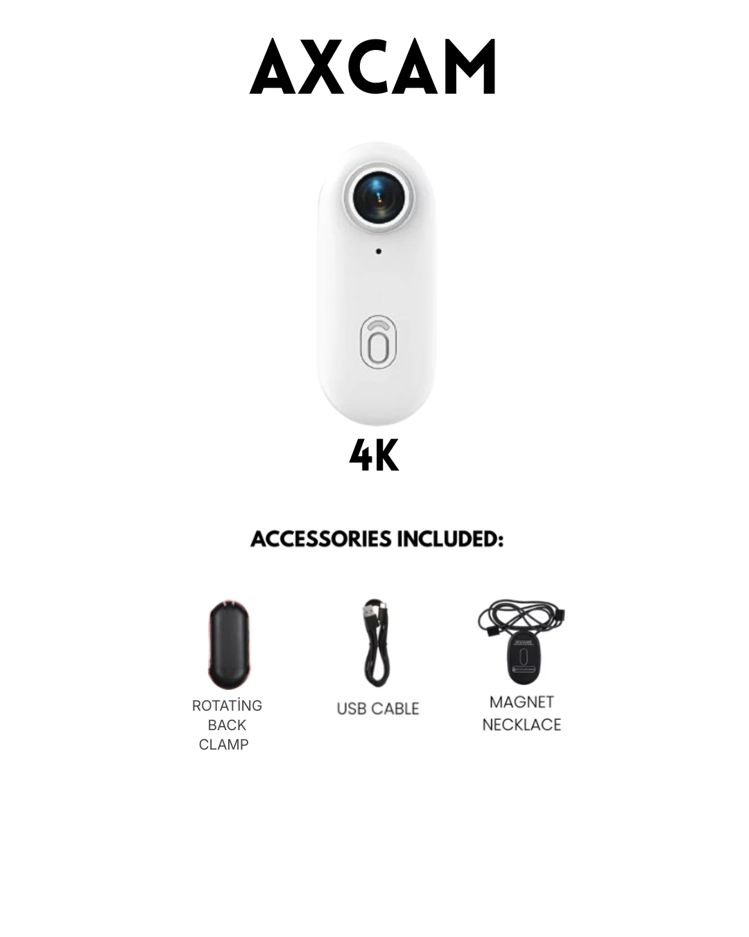 AxCam – 4K/1080p Smallest Magnetic POV Action Camera