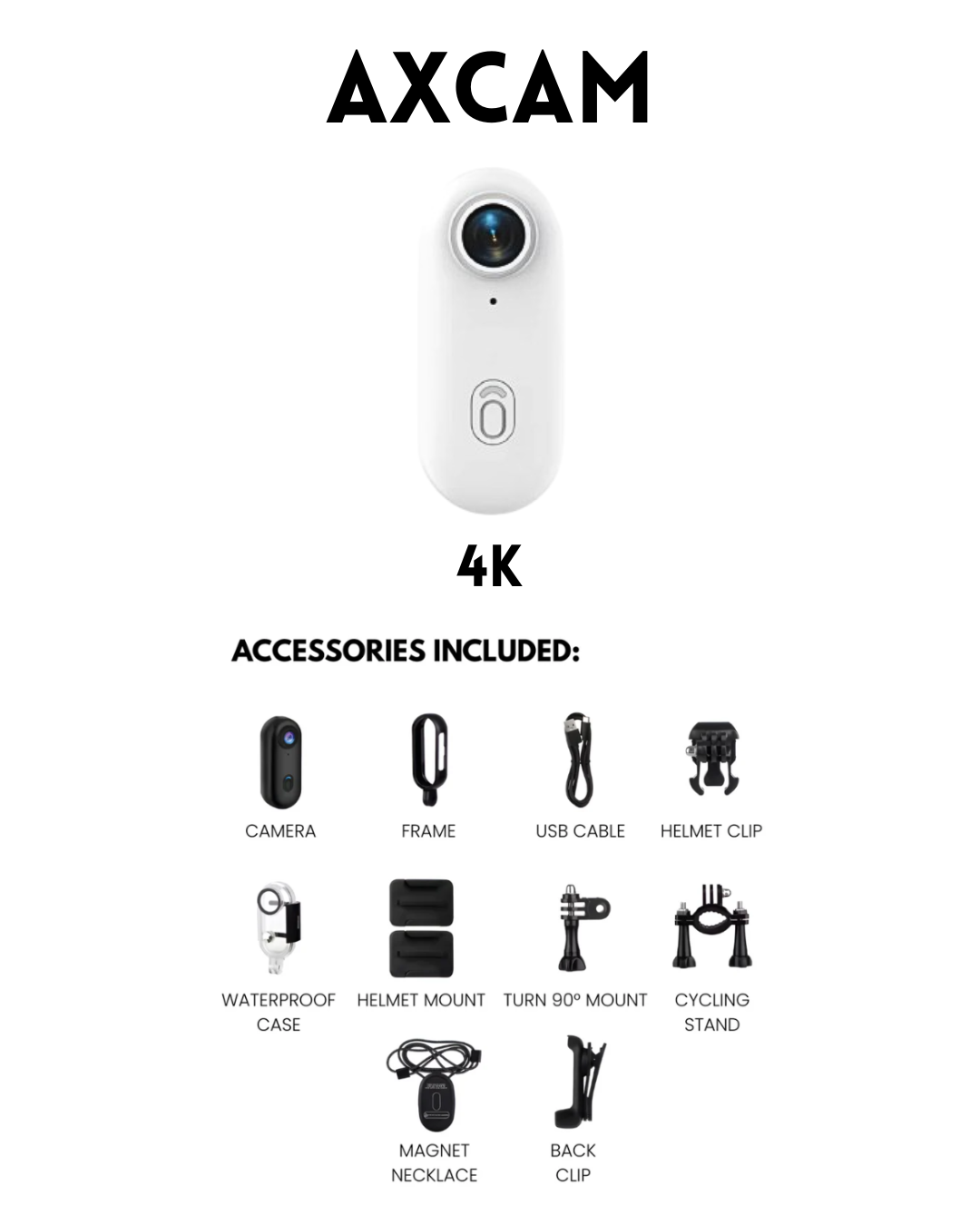 AxCam – 4K/1080p Smallest Magnetic POV Action Camera