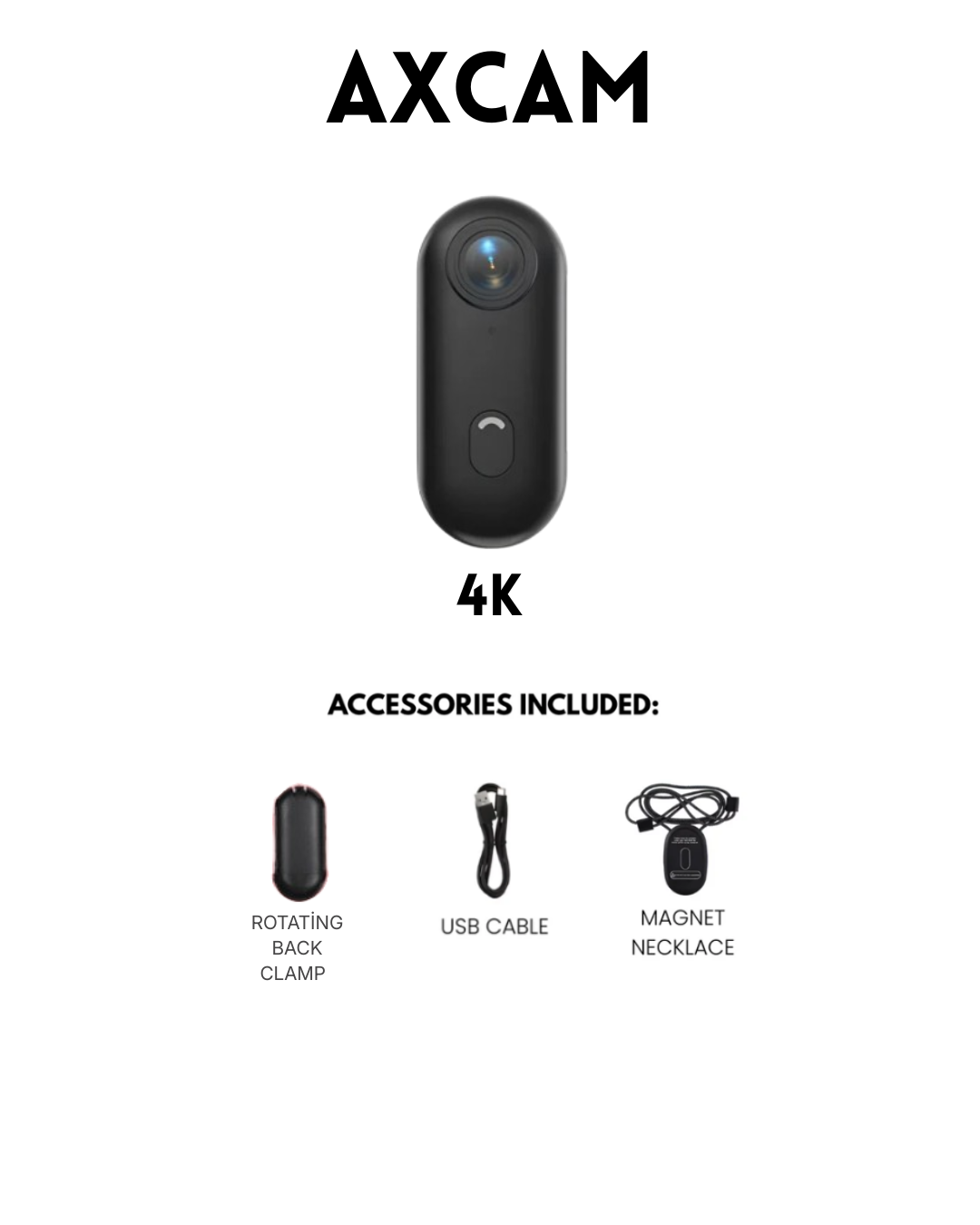 AxCam – 4K/1080p Smallest Magnetic POV Action Camera